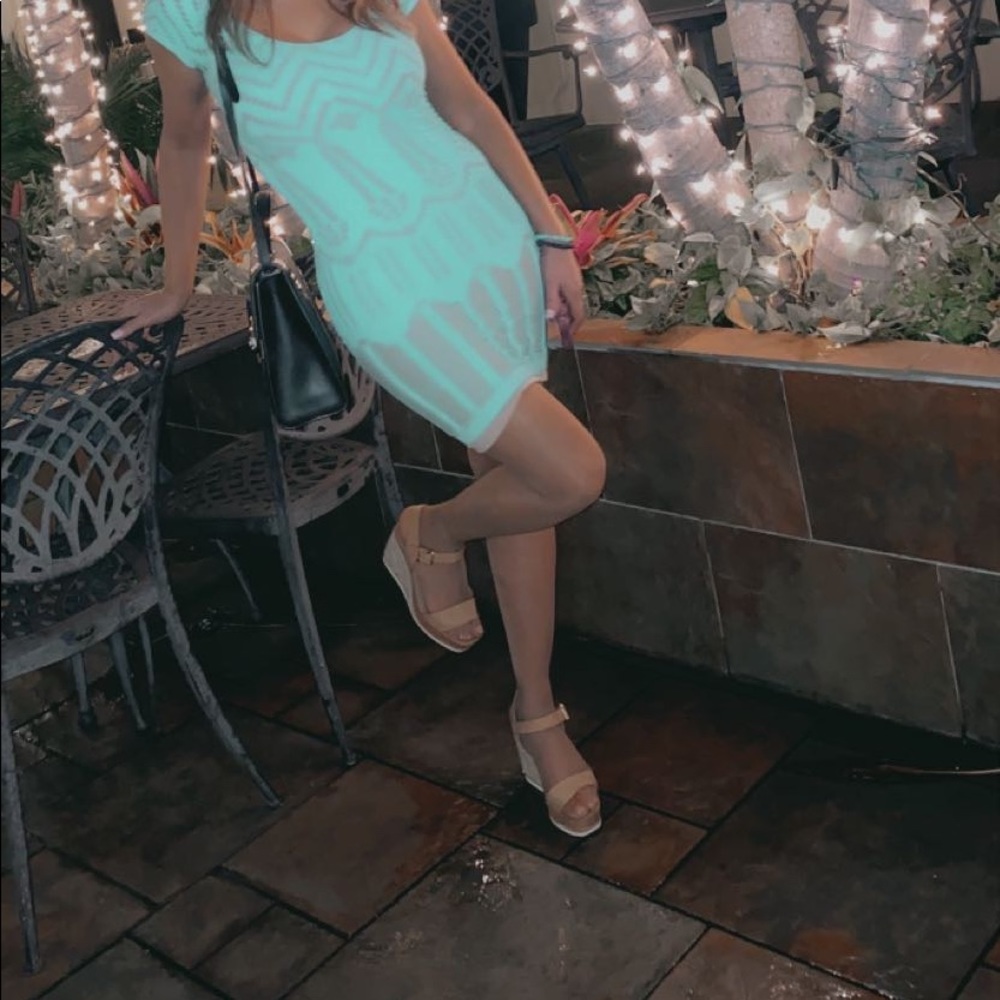 BEBE turquoise dress - Picture 4 of 8